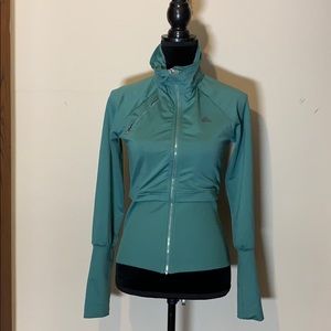 Adidas Climalite running jacket, turquoise, S